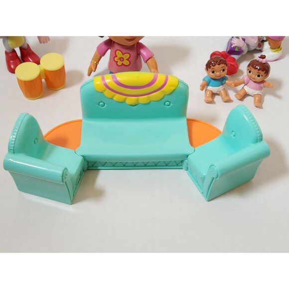 Dora the Explorer Figurines Lot – Boots, Dora, Babies & Sofa – Toy Bundle - Picture 3 of 9
